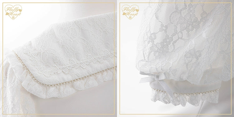 Lace Sailor Collar Jirai Kei Blouse, Heart Buttons 43586:780420