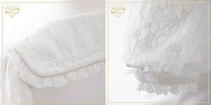 Lace Sailor Collar Jirai Kei Blouse, Heart Buttons 43586:780420