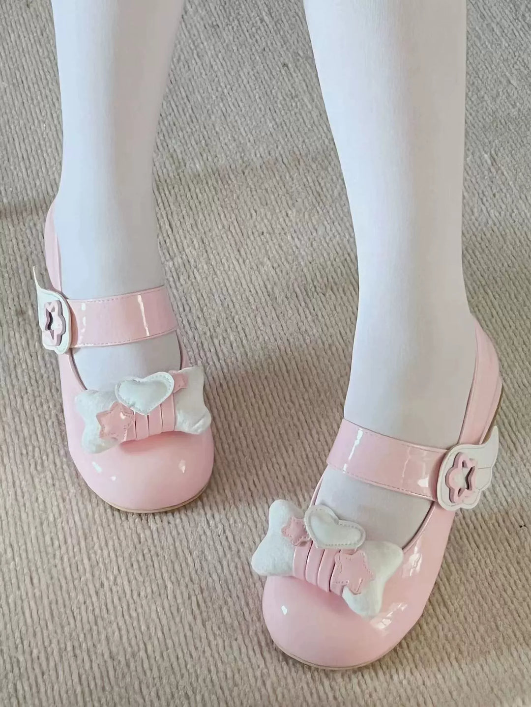 Lolita Leather Shoes Round-toe Shoes Mary Jane Shoes (34 35 36 37 38 39 40 41 / Pink) 38258:593478