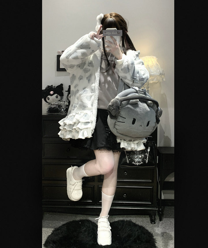 Kawaii Winter Coat, Skirt-Inspired Hem 44067:795117