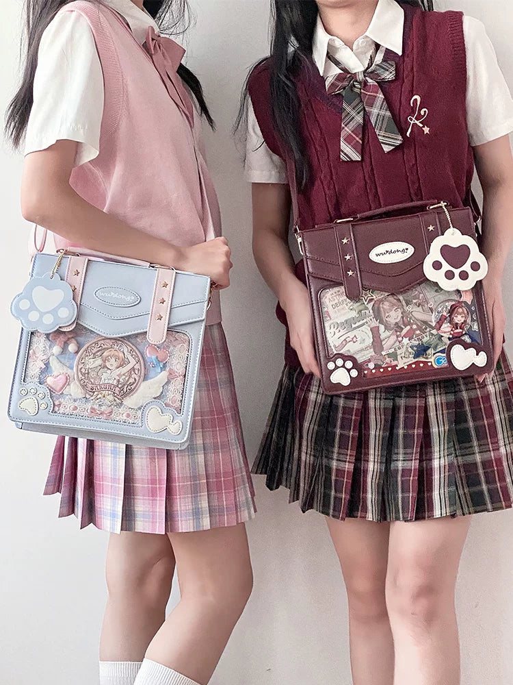Cat Paw Ita Bag, Backpack with Clear Window 45421:848398