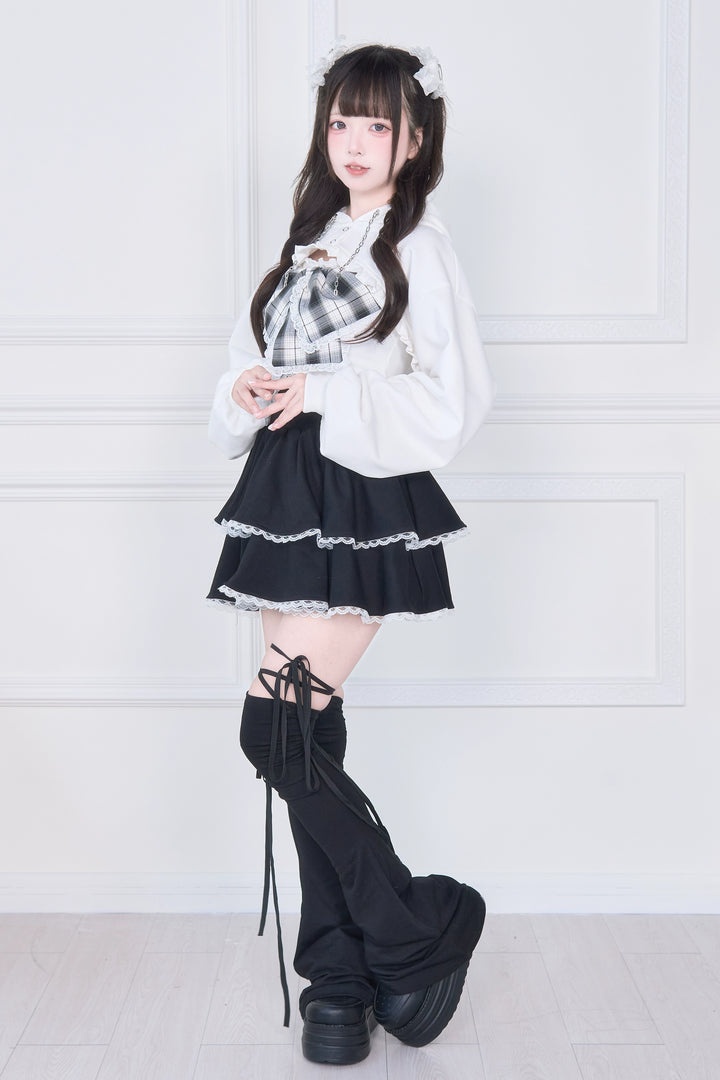 Jirai Kei Hooded Bolero, Camisole With Large Bow 44118:796671