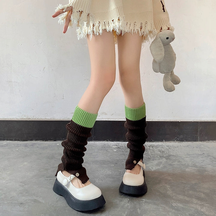 Knitted Splice Women Leg Covers Autumn Winter Socks 28976:358690 28976:358690