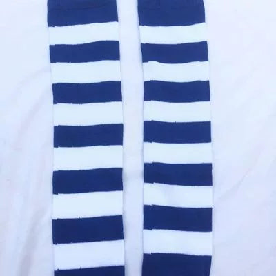 Punk Knee-High Striped Socks, Multiple Colors 45199:839676