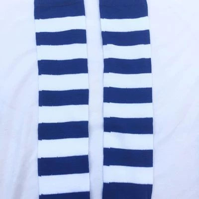 Punk Socks Striped Knee-High Length Socks Multicolor 36518:530304