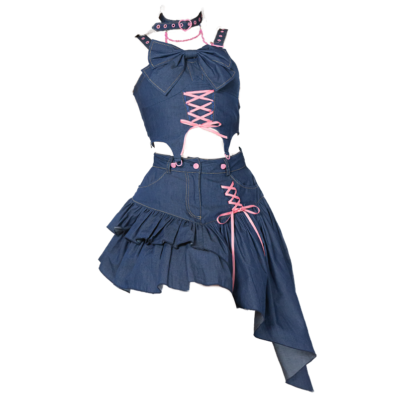 Fall/Winter 2022 New Y2K Style Black and Blue Baggy Jeans