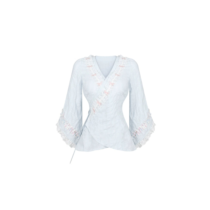 Gyaru Kimono Blouse, Puffy Suspender Skirt (L M S XS) 43437:780165