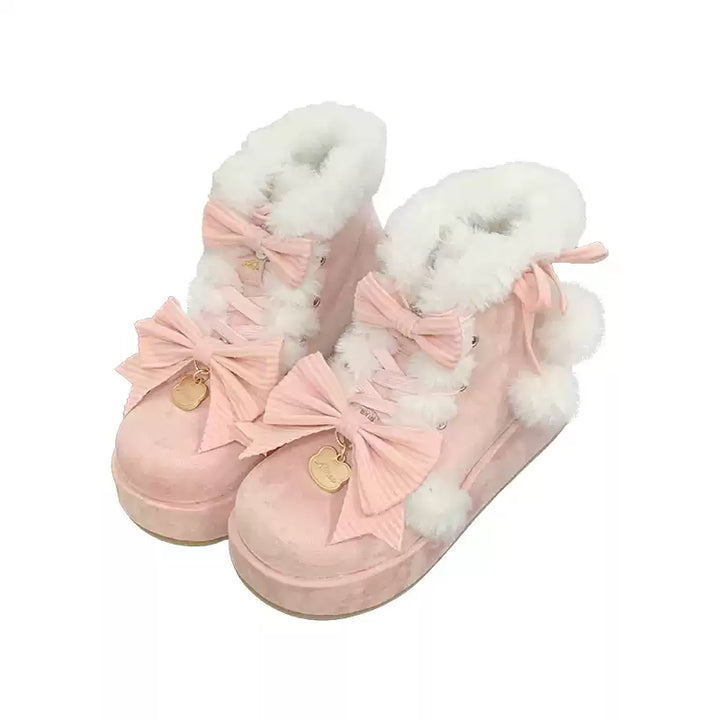 Sweet Lolita Shoes Kawaii Snow Boots Winter Platforms Shoes 41166:693616