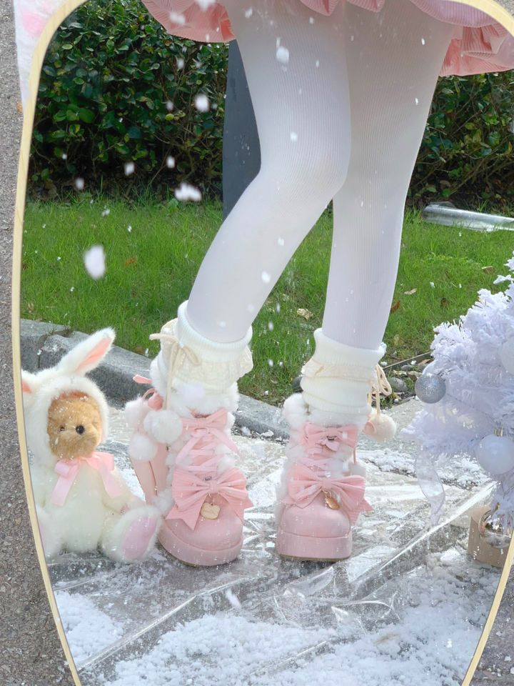 Sweet Lolita Shoes Kawaii Snow Boots Winter Platforms Shoes 41166:693558