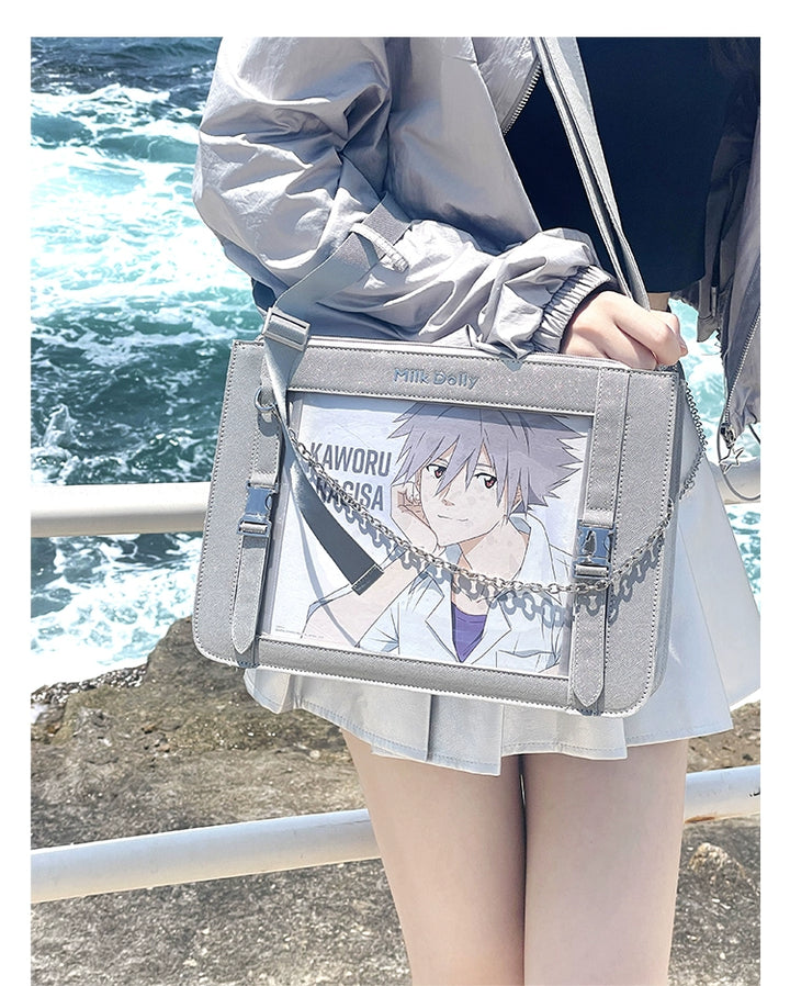 Square Crossbody Itabag, Detachable Chain 43234:779468