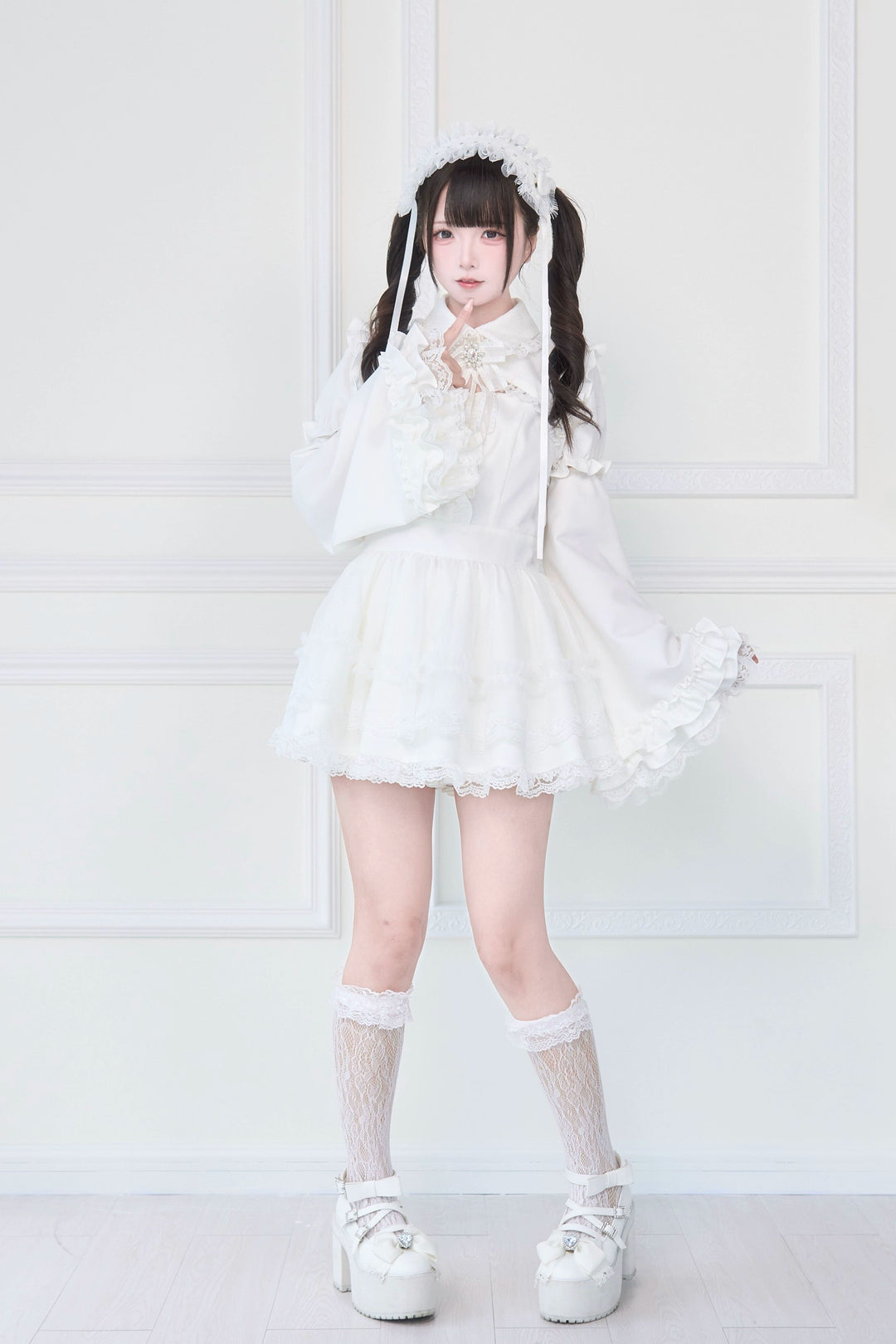 Jirai Kei Dress, Detachable Princess Sleeves, Safety Shorts 43608:780683