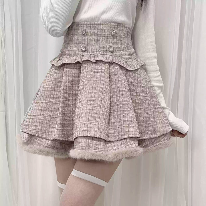 Jirai Kei Skirt Double Layer Skirt High Waist Skirt 41566:703994