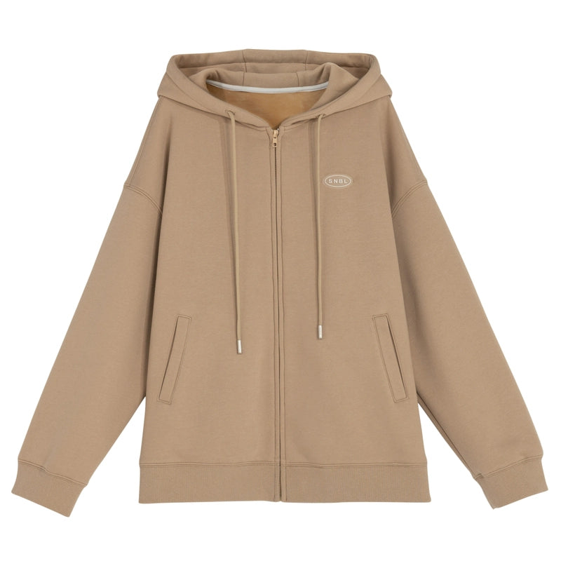 Retro Mori Kei Black Khaki Winter Hoodie Ovesized Fleece Coat (L M S / Khaki) 22702:328136