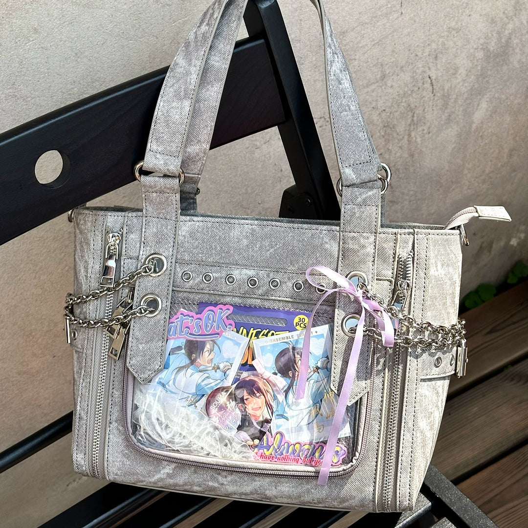 Kawaii Aesthetic Ita Bag Spicy Girl Chain Denim Crossbody Bag 33782:446568 33782:446568