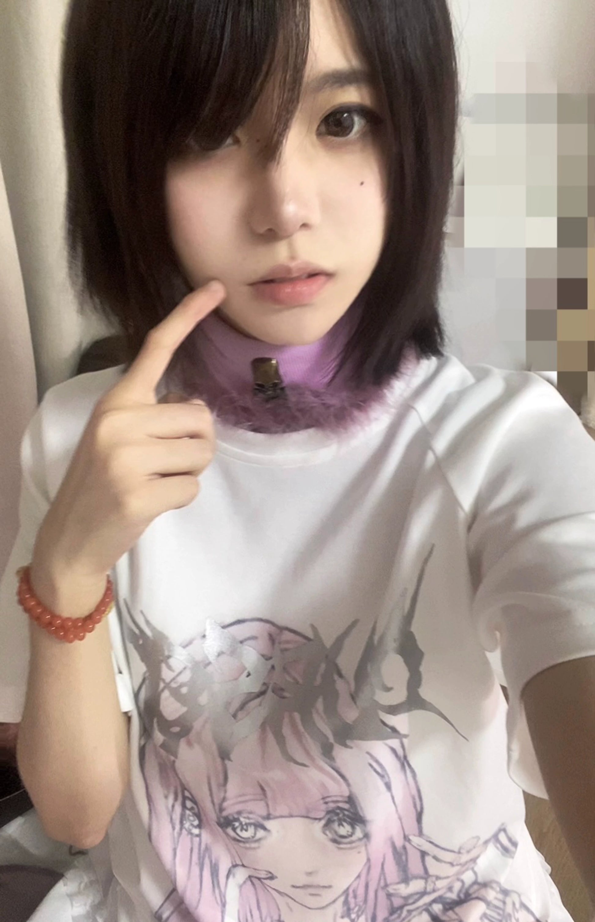 Jirai Kei Short Sleeve T-shirt Anime Print Top 37576:575326