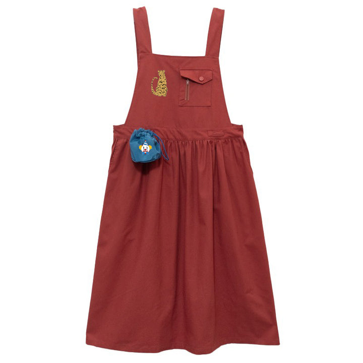 Kawaii Kidcore Clown Dress Red Suspender Dress (M S XS) 31516:366580 (M S XS) 31516:366580