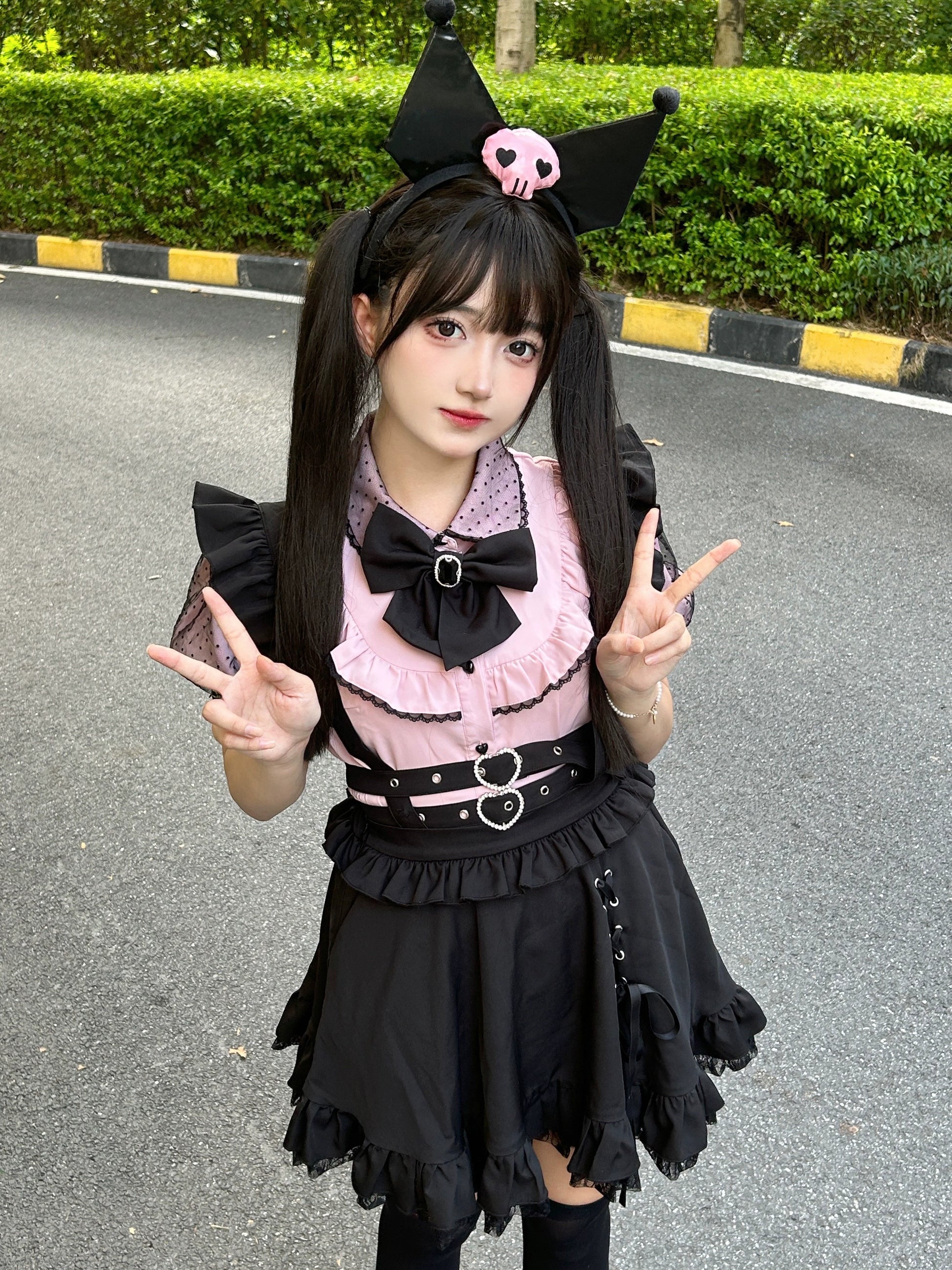 Black lace hem skirt hot sale