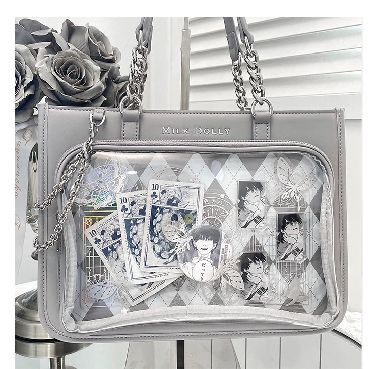 Large Capacity Ita Bag, Checkered Background 43233:779424