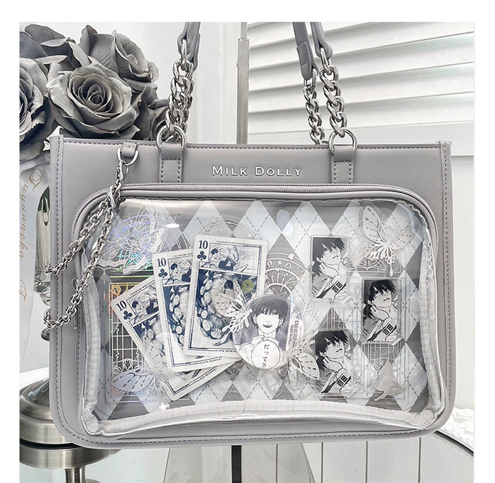 Large Capacity Ita Bag, Checkered Background 43233:779424