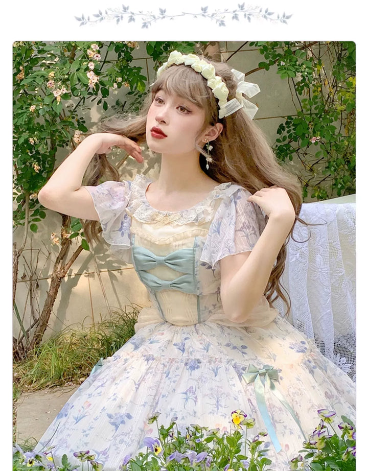 Classic Lolita Dress Letters And Poems Summer Flower Wall Series 37252:561928