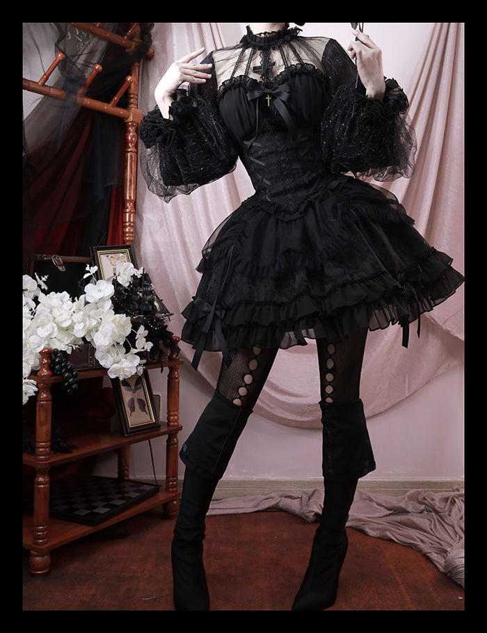 Gothic Lolita Dress Cross-Hime Halterneck Lolita Jumper Dress 35062:478641