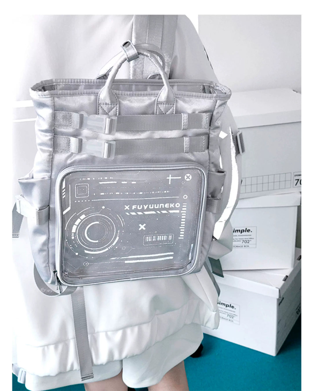 Large Capacity Itabag Backpack, Satin Waterproof Fabric 45429:850230