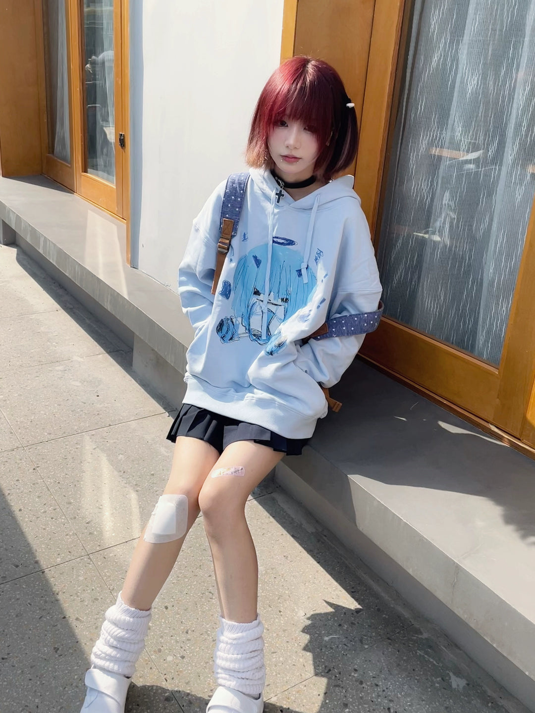 Pink/Blue/White Hoodie Thicked Hoodie 29240:349368 29240:349368