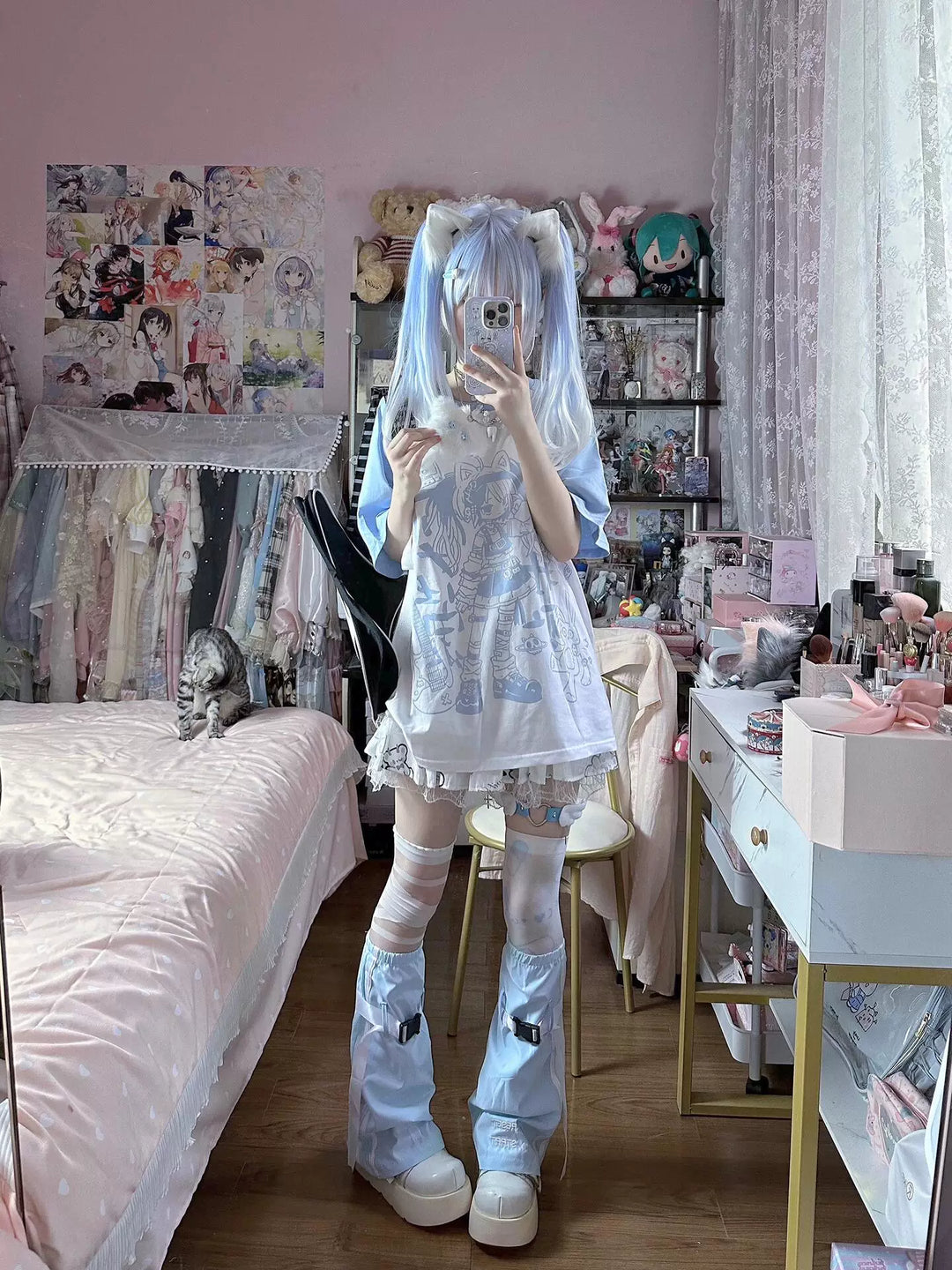 Tenshi Kaiwai Short Sleeved T-Shirt, Anime Graphic 45470:851888