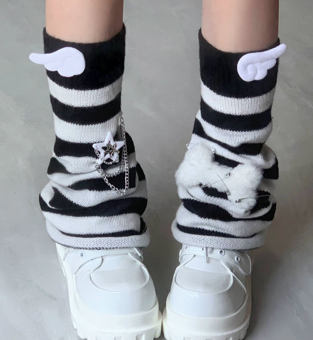 Ryousangata Striped Leg Warmers, Multiple Styles 45464:849356