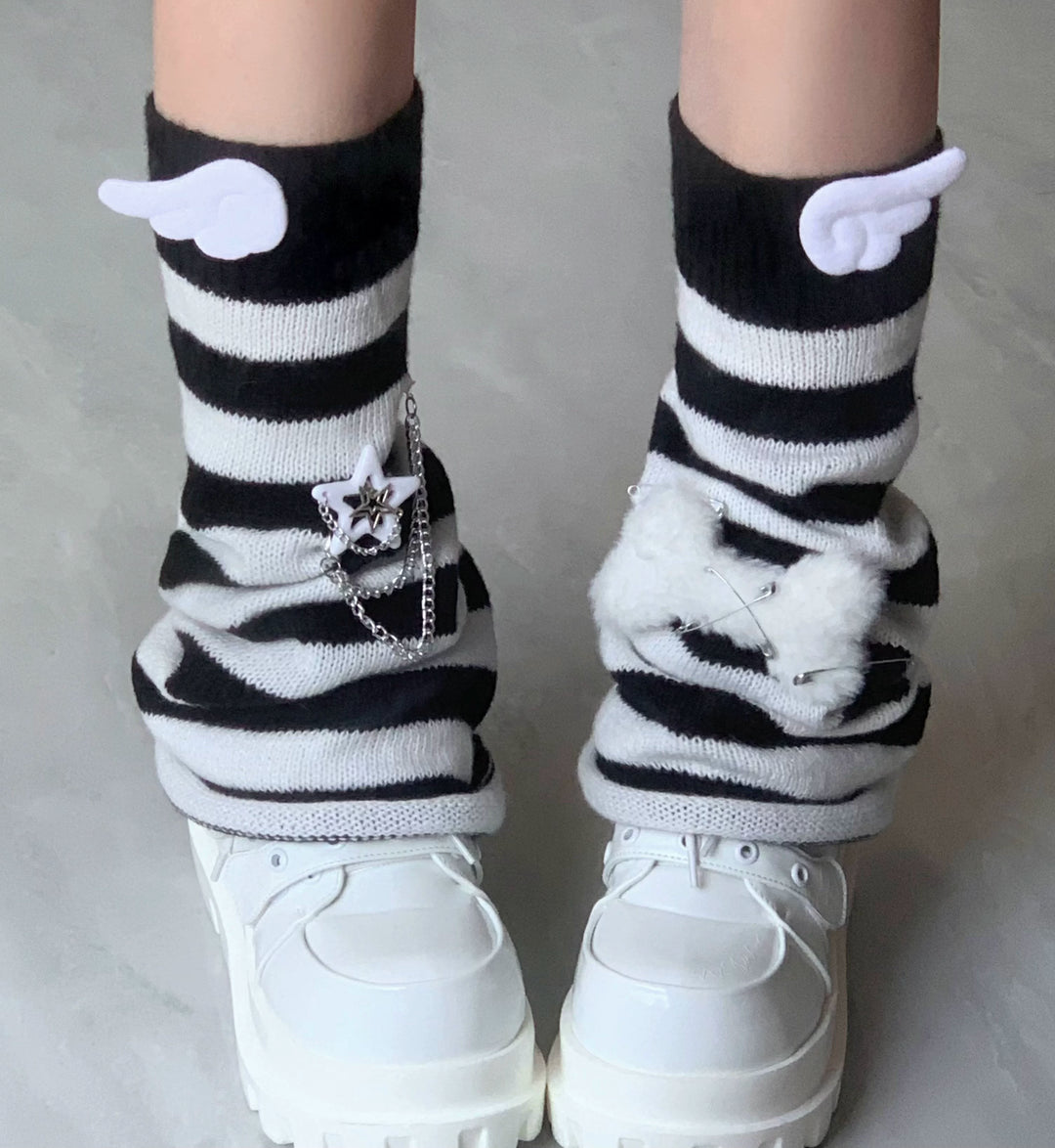 Ryousangata Striped Leg Warmers, Multiple Styles 45464:849356