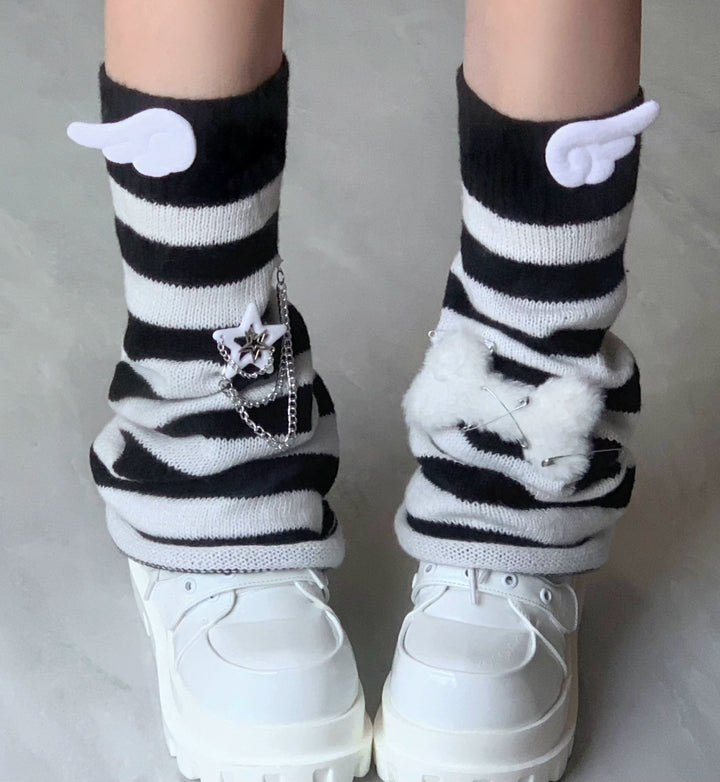 Ryousangata Striped Leg Warmers, Multiple Styles 45464:849356