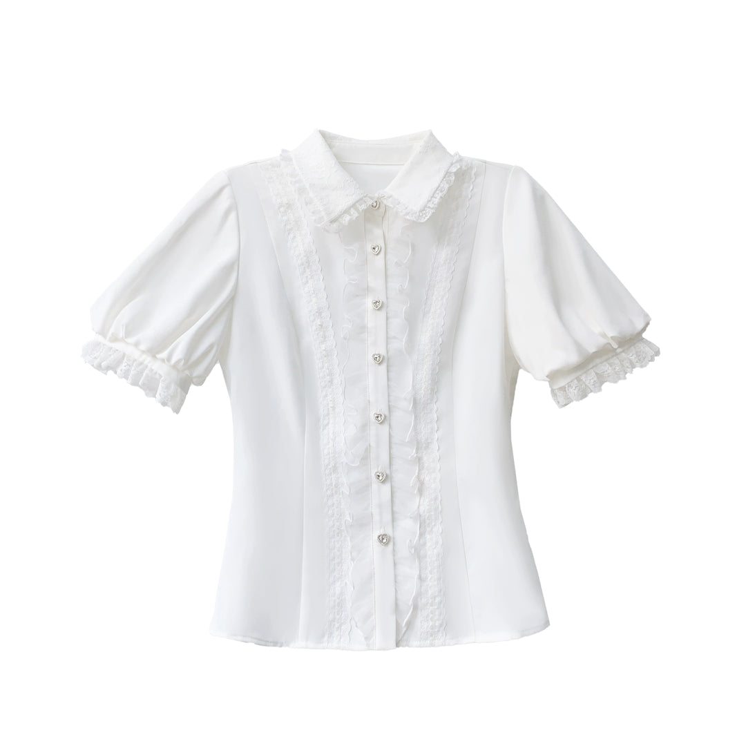 Ryousangata Inspired Jumper Dress Set, Heart-Shaped Buttons (Blouse / L M S XL) 43502:778422