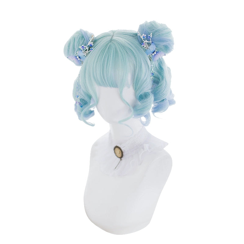 Lolita Harajuku Wig Gradient Short Curly Woman Wig 31720:367482 31720:367482