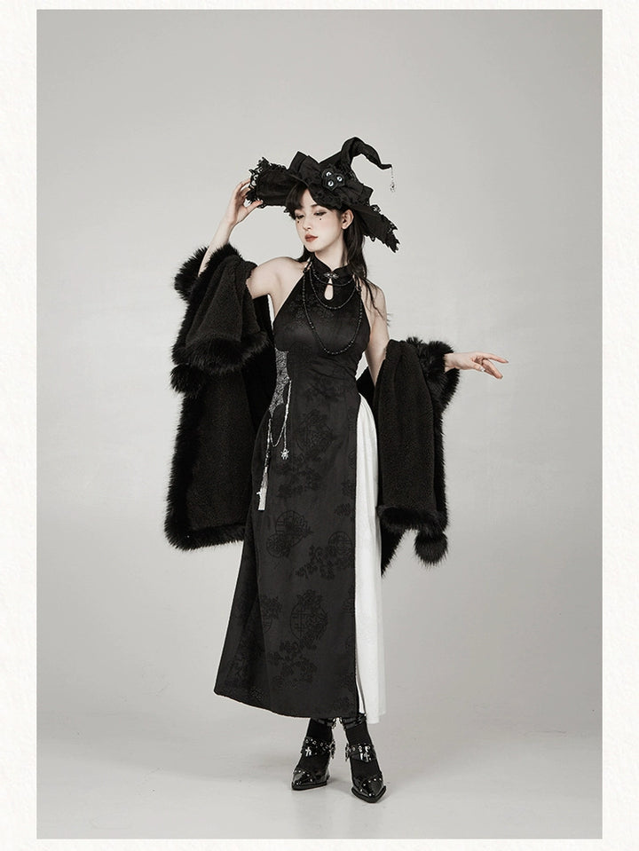 Gothic Lolita Cape Vibrant Hooded Coat Winter Fleece Cloak 40298:707532