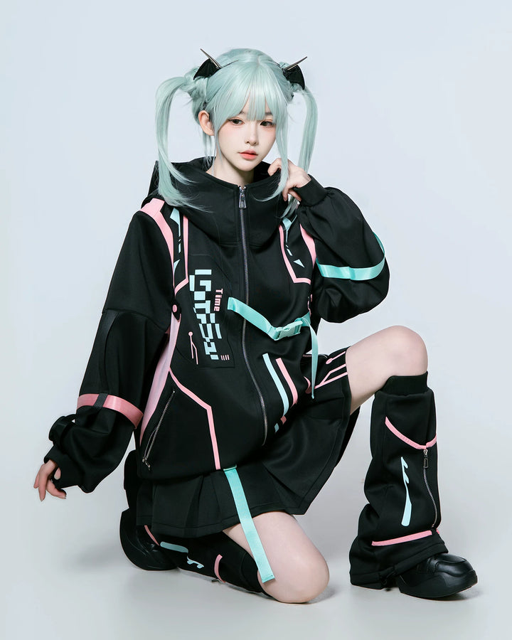 Cyberpunk Fashion, Unisex Jacket and Skort Set 44425:810172