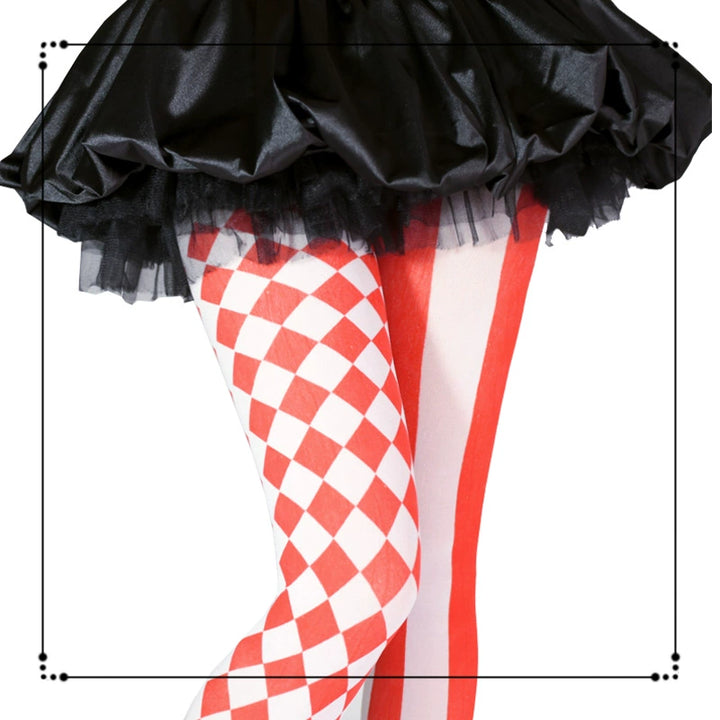 Halloween Style Striped & Checkered Pantyhose 44086:795587