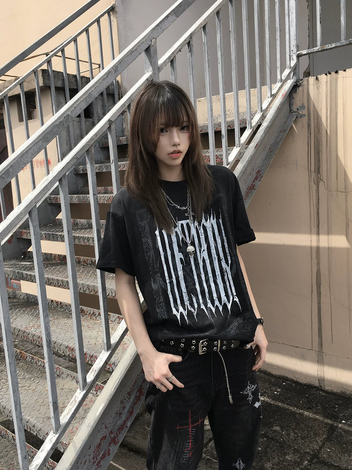 Summer Printed Sub-Culture Shirt, Cotton Fabric 44777:826943