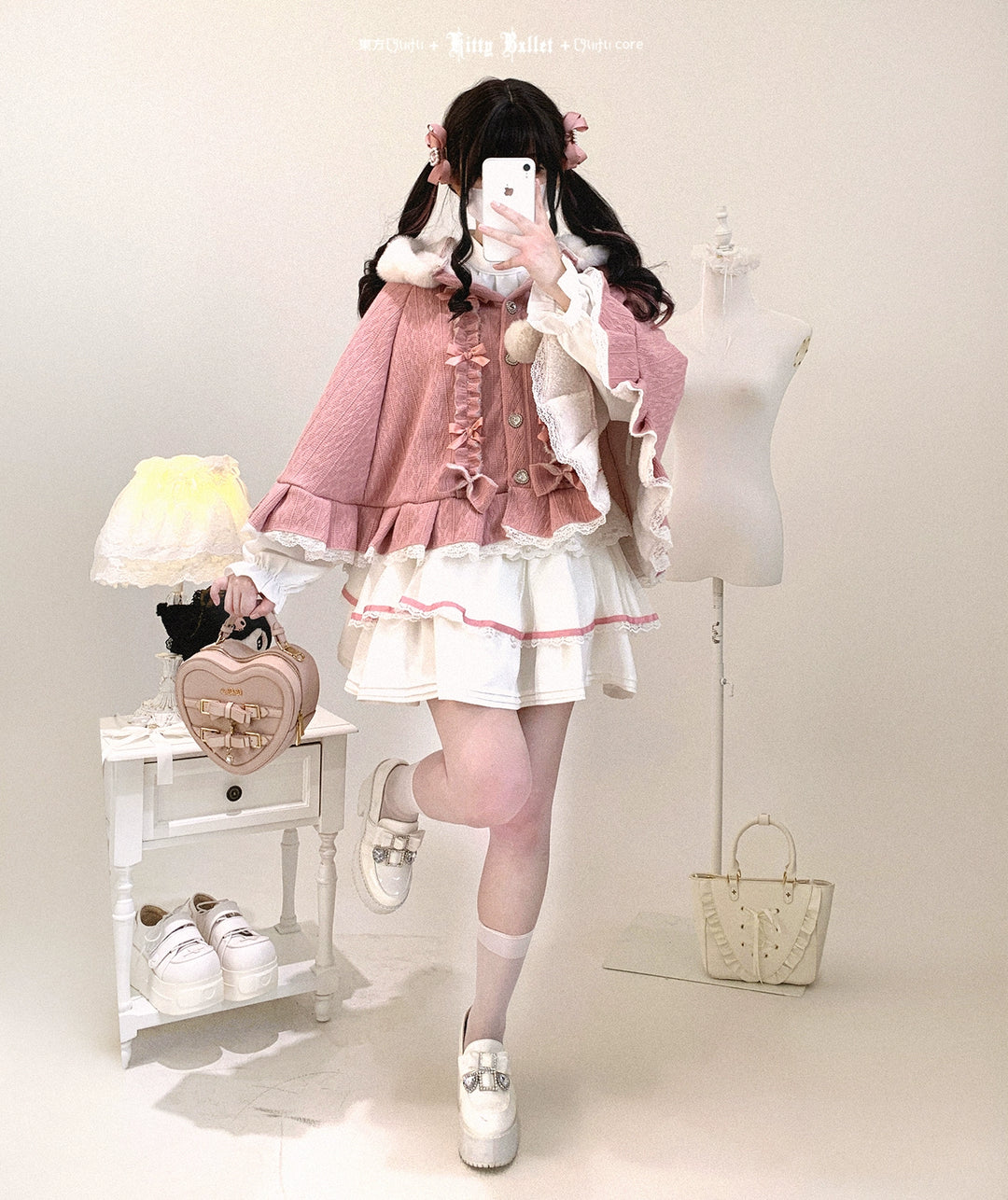 Ryousangata High-waist Skirt, Tiered Hem 44003:792875