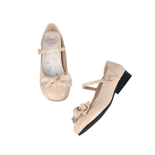 Kawaii Lolita Round-toe Bow Flat Shoes Low-heeled Shoes 15Colors 22818:330260