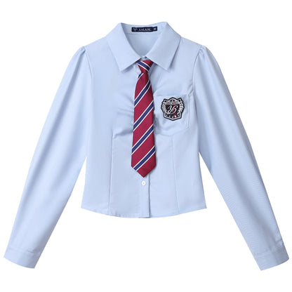 American Uniform Set College Style Skirt Preppy Blouse (L M S XL) 36408:567968