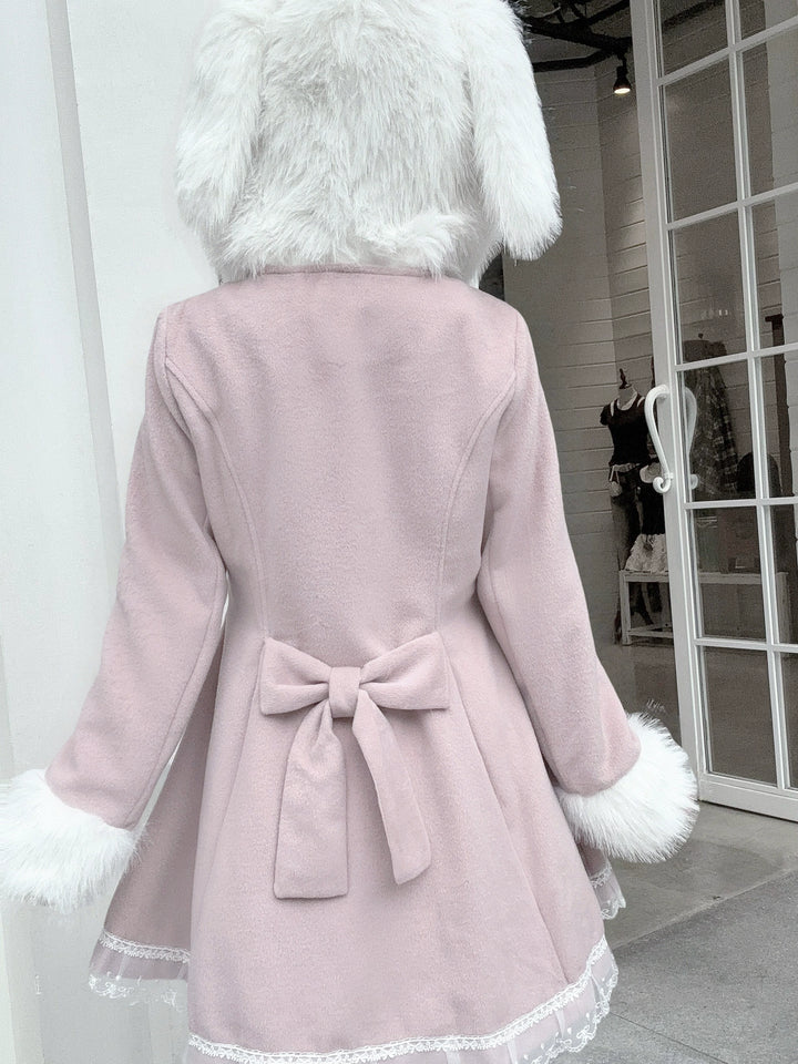 Ryousangata Pink Coat, Removable Bunny Ear Hood 44012:793133
