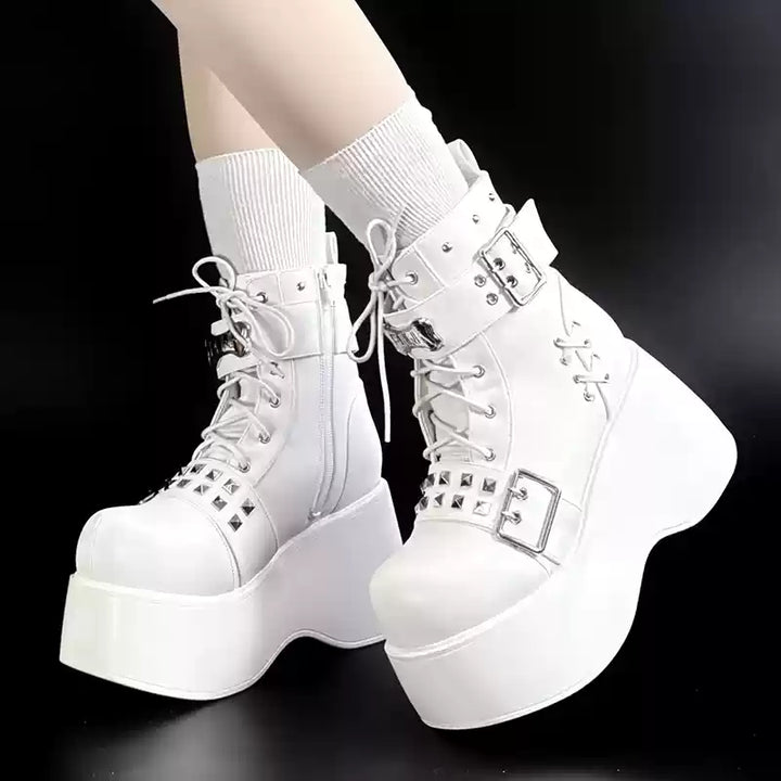 Punk Platform Shoes Subculture Thick-soled Boots Martin boots 40870:697262