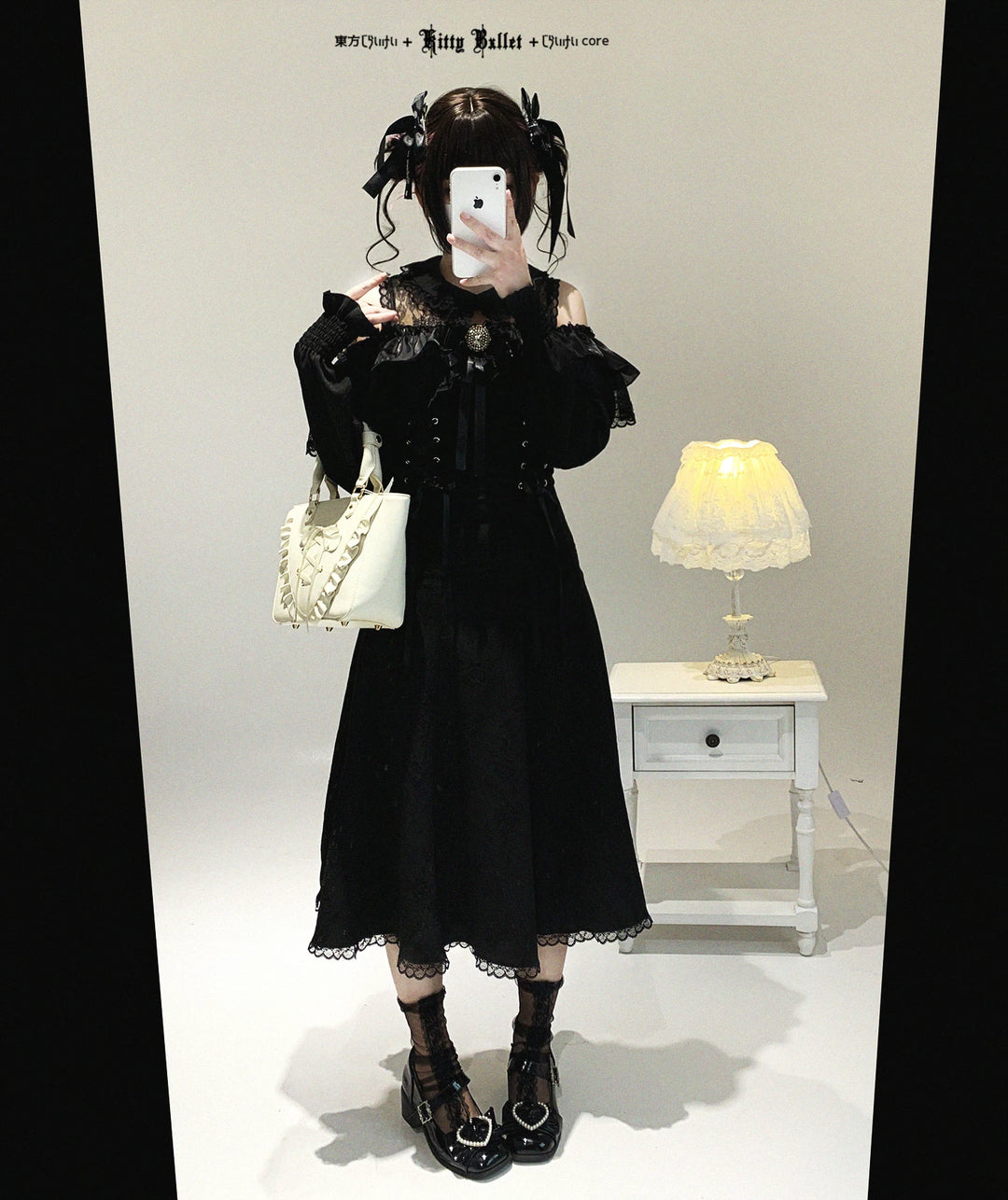 Elegant Long Open-Shoulder Dress, Subtle Floral Pattern 44473:809613