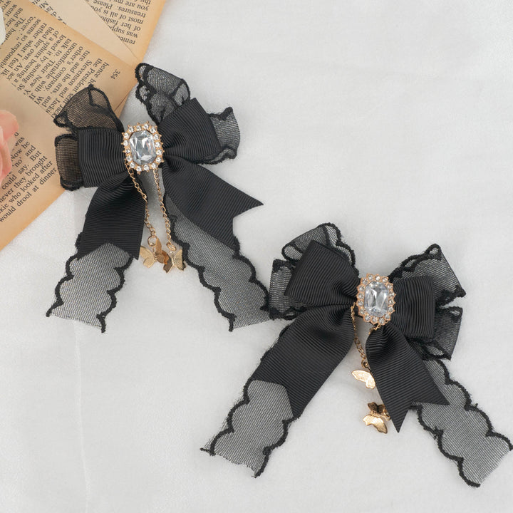 Jirai Kei Hair Clip Rhinestone Butterfly Hair Accessories 35656:507560 35656:507560