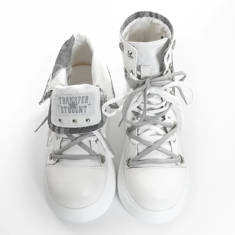 Subculture Platform Canvas Shoes, Foldable Collar (35 36 37 38 39 40 41) 45354:845106