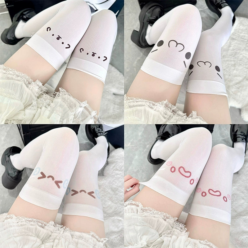 Kawaii Over-the-Knee Socks Printed High Tube Stockings 37740:576220