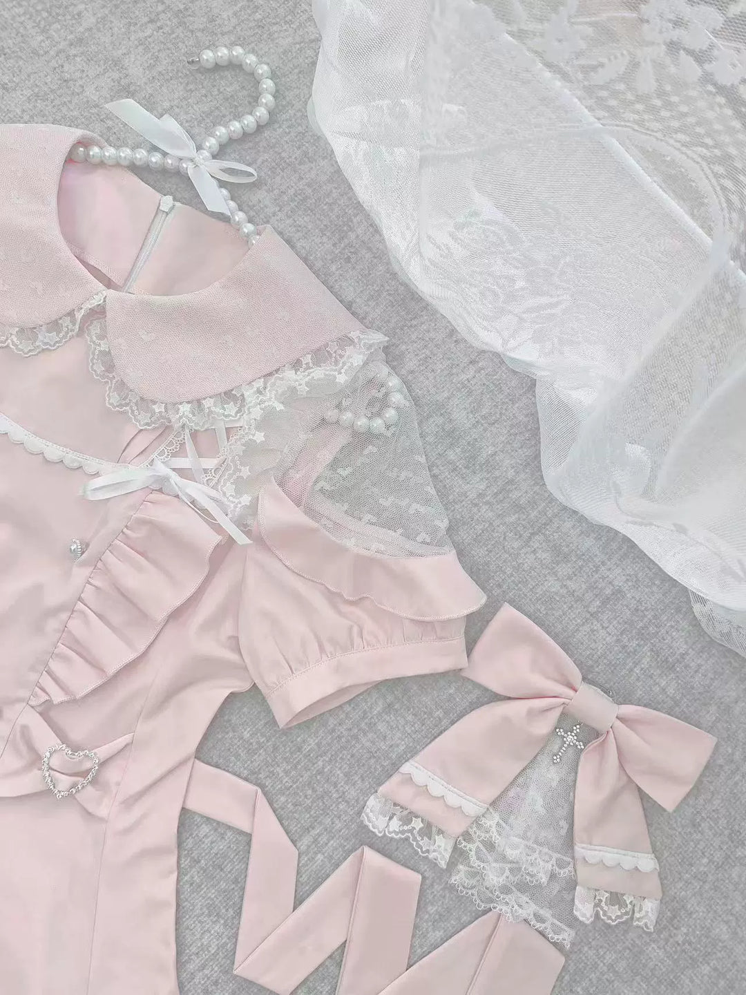 Ryousangata Dress Set, Heart-Shaped Cutout Back 43733:783987