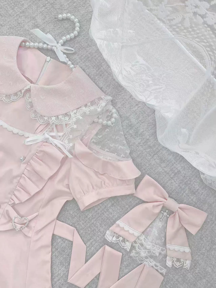 Ryousangata Dress Set, Heart-Shaped Cutout Back 43733:783987