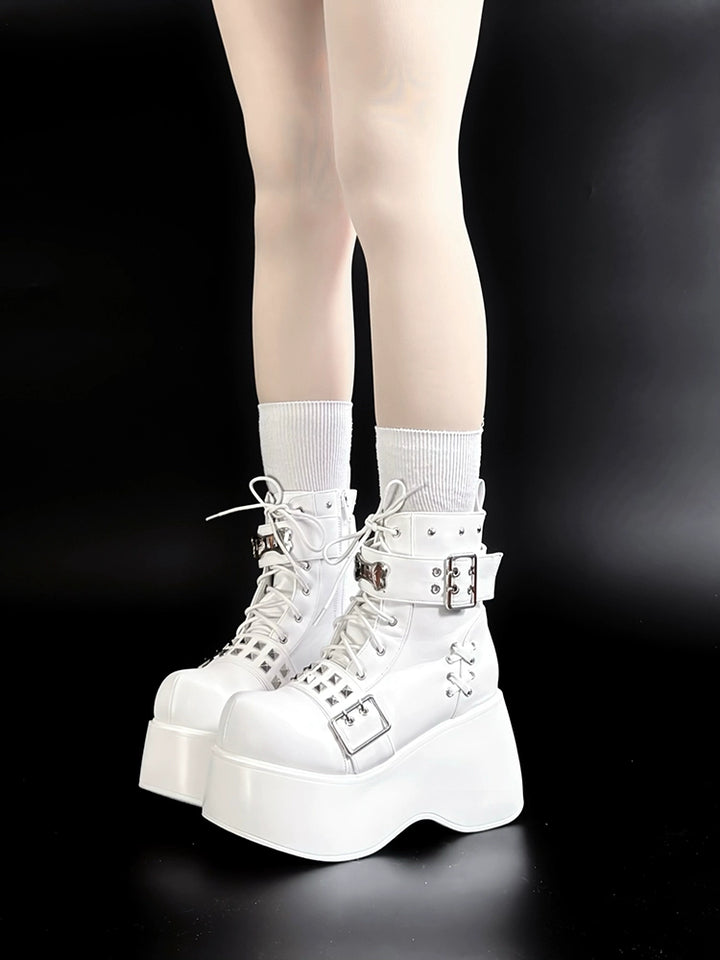 Punk Platform Shoes Subculture Thick-soled Boots Martin boots 40870:697292