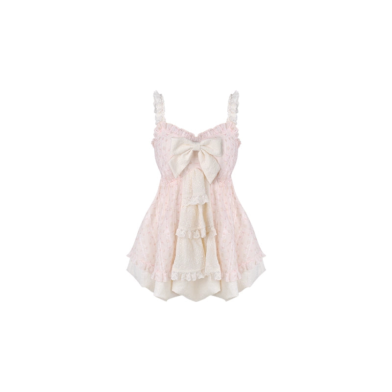 Cottagecore Gyaru Suit, Floral Lace Dress + Bolero (M S XS) 43434:780057
